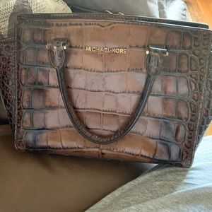 Michael Kors small leather brown bag